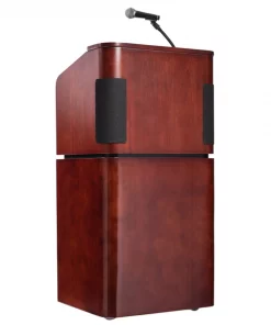 Oklahoma Sound Tabletop and Base Combo Sound Lectern, Mahogany on Walnut