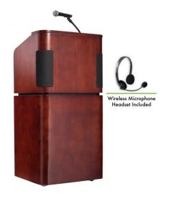 Oklahoma Sound Table and Base Combo Sound Lectern with Wireless Headset Mic