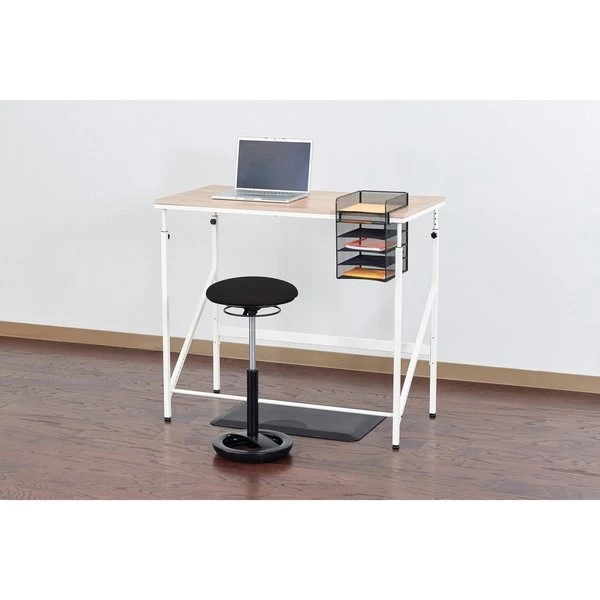 Safco Standing Desk, 24" D, 48" W, 38" to 50" H, Cream (Base) - Image 3