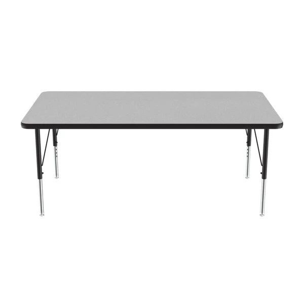 Correll, Inc. Rectangle Adjustable Height Activity Kids School Table, 30" X 72" X 19" to 29", Gray Granite - Image 3