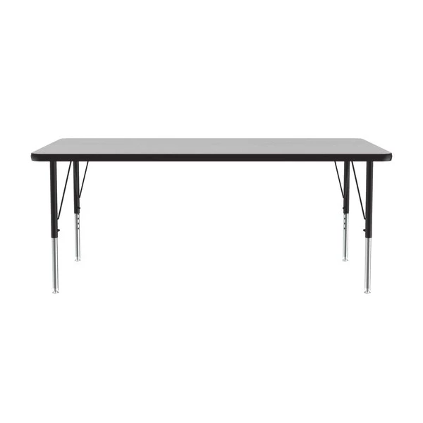 Correll, Inc. Rectangle Adjustable Height Activity Kids School Table, 30" X 72" X 19" to 29", Gray Granite - Image 9