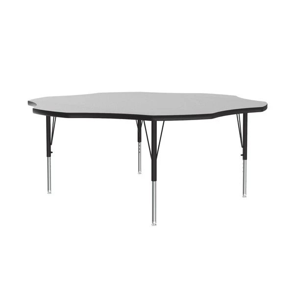 Correll, Inc. Flower Adjustable Height Activity Kids School Table, 60" X 60" X 19" to 29", Melamine Laminate Top - Image 8