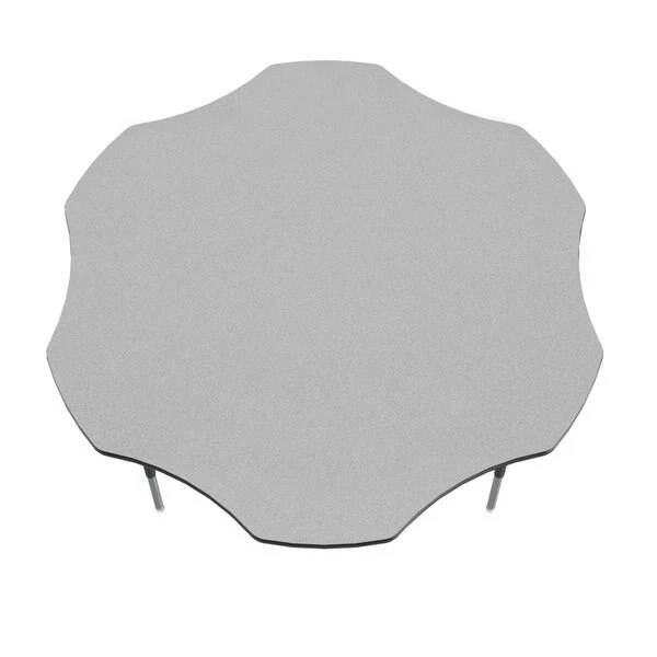 Correll, Inc. Flower Adjustable Height Activity Kids School Table, 60" X 60" X 19" to 29", Melamine Laminate Top - Image 3