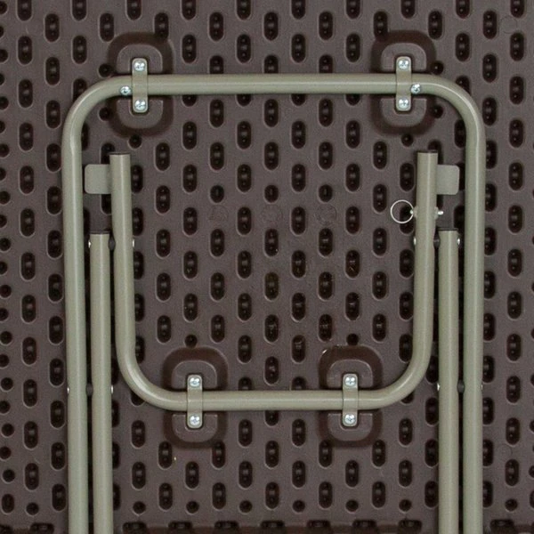 Flash Furniture Square Rattan Folding Table, Square, Brown, 23.5", 23.5" W, 23.5" L, 29" H, Plastic Top, Brown - Image 10