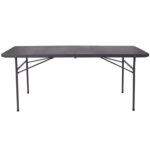 Flash Furniture Rectangle Folding Table, 30" W, 72" L, 29" H, Plastic Top, Grey - Image 7