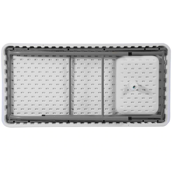 Flash Furniture Rectangle Folding Table w/Sink, 23"x45", Plastc, Wht, 23" W, 45" L, 34" H, Plastic Top, White - Image 10