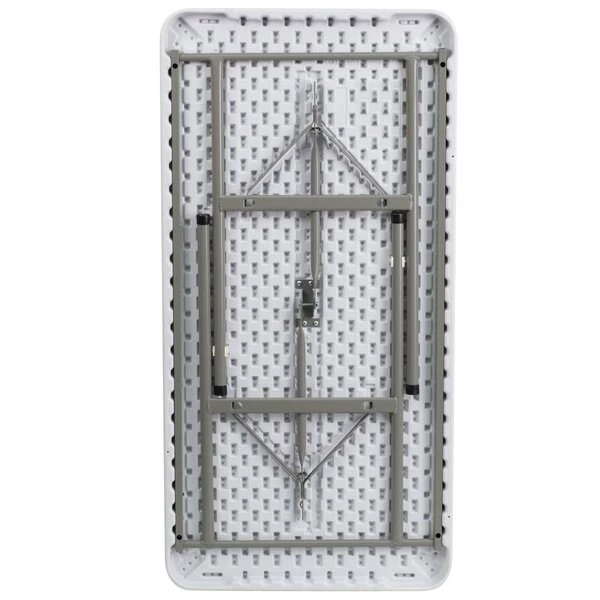 Flash Furniture Rectangle Wh 24X48 Plastic Fold Table, 24" W, 48.25" L, 29" H, Plastic Top, White - Image 9