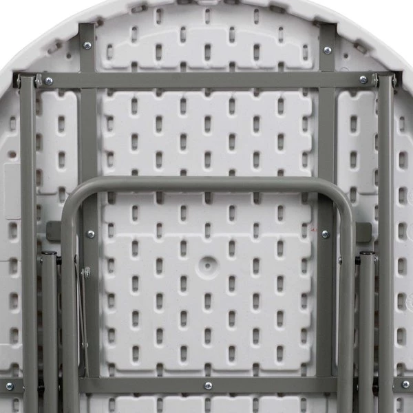 Flash Furniture Round Wh 32Rnd Plastic Fold Table, 31.5" W, 31.5" L, 30" H, Plastic Top, White - Image 6