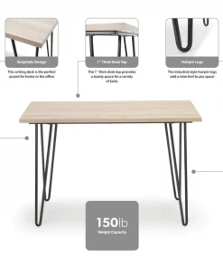 Ofm Table Desk, Natural