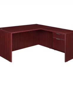 Regency Legacy 66" Single Pedestal L-Desk, 47" Re