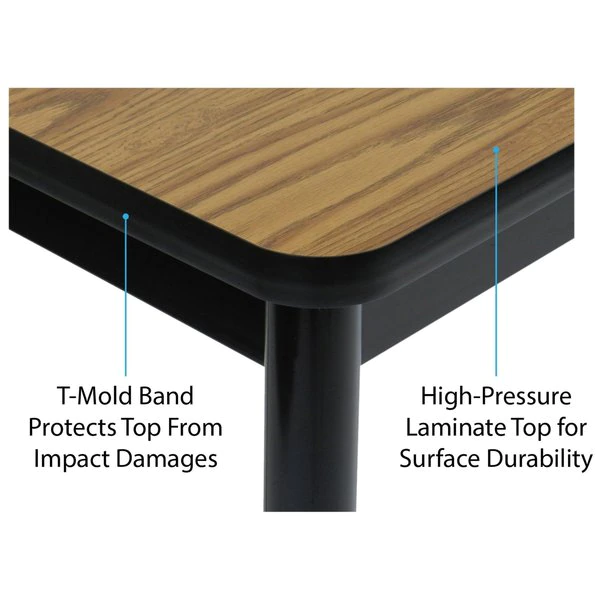 Correll, Inc. Rectangle Library Table, 29", Medium Oak - Image 7