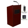 Oklahoma Sound OSAristocrat Lectern Recharge Battery Wireless Tie Clip Mic, Mahogany