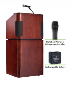Oklahoma Sound Table/Base Combo Sound Lectern and Recharge Battery, Wireless Hand Mic