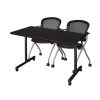 Regency Kobe Mobile Training Table, 48" x 24", Moc