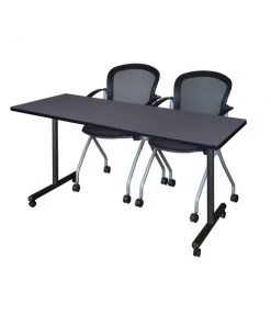 Regency Kobe Mobile Training Table, 66" x 24", Gre