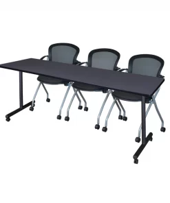 Regency Kobe Mobile Training Table, 84" x 24", Gre