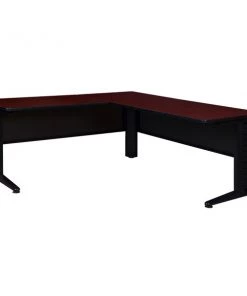 Regency Fusion 66" L-Desk Shell, 48" Return, Mahog