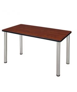 Regency Kee Training Table, 42" x 24", Cherry/ Chr