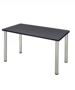 Regency Kee Training Table, 42" x 24", Grey/ Chrom