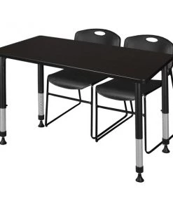 Regency Kee 48" x 24" Height Adjust Table, Mocha