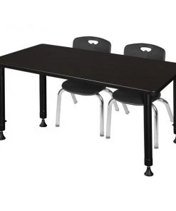 Regency Kee 48" x 24" Height Adjust Table, Mocha