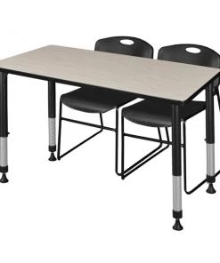 Regency Kee 48" x 24" Height Adjust Table, Maple