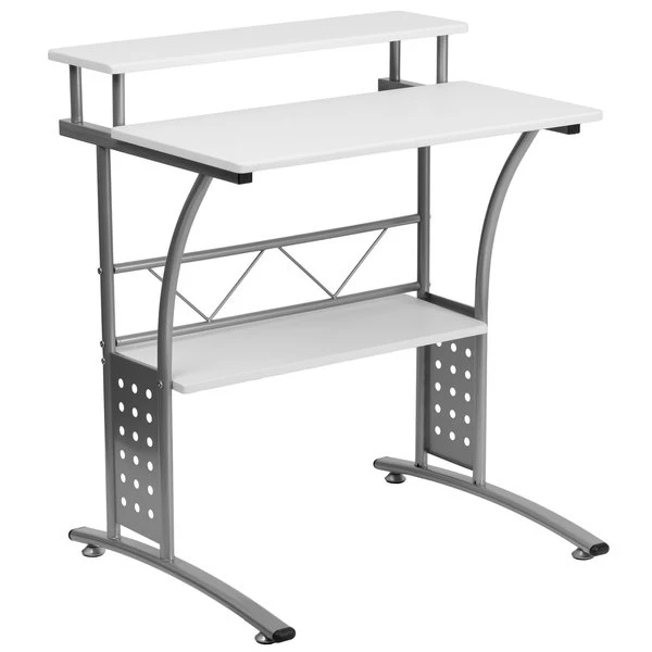 Flash Furniture Computer Desk, 23-1/2" D, 27-7/8" W, 33-1/8" H, White, Laminate - Image 2