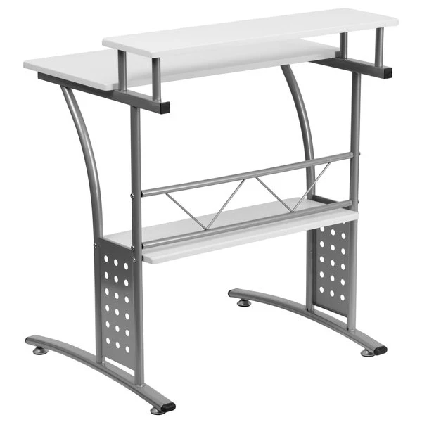 Flash Furniture Computer Desk, 23-1/2" D, 27-7/8" W, 33-1/8" H, White, Laminate - Image 8