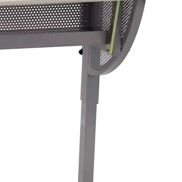 Flash Furniture Adjustable Table, 45.25" X 28.25" X 47.75", Laminate Top, Red - Image 6