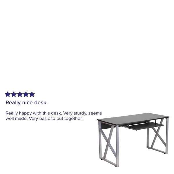 Flash Furniture Computer Desk, 23-3/4" D, 47-1/4" W, 29-1/4" H, Black, Laminate - Image 5