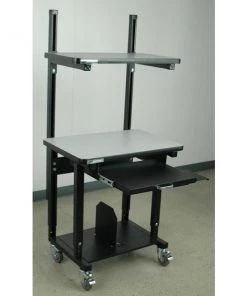 Stackbin Mobile Computer Dest W/ Top Shelf