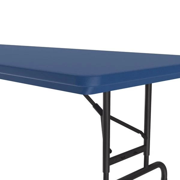 Correll, Inc. Rectangle Heavy Duty Commerical Adjustable Height Plastic Folding Table, 30" W, 60" L, 22" to 32" H - Image 2