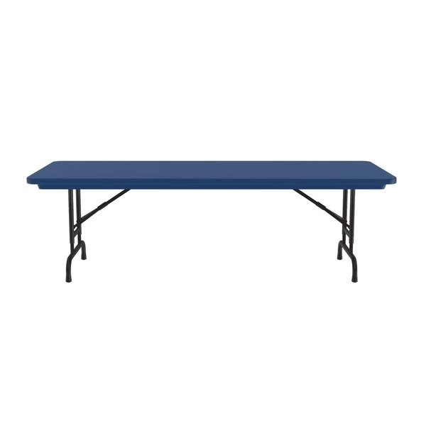 Correll, Inc. Rectangle Heavy Duty Commerical Adjustable Height Plastic Folding Table, 30" W, 60" L, 22" to 32" H - Image 6