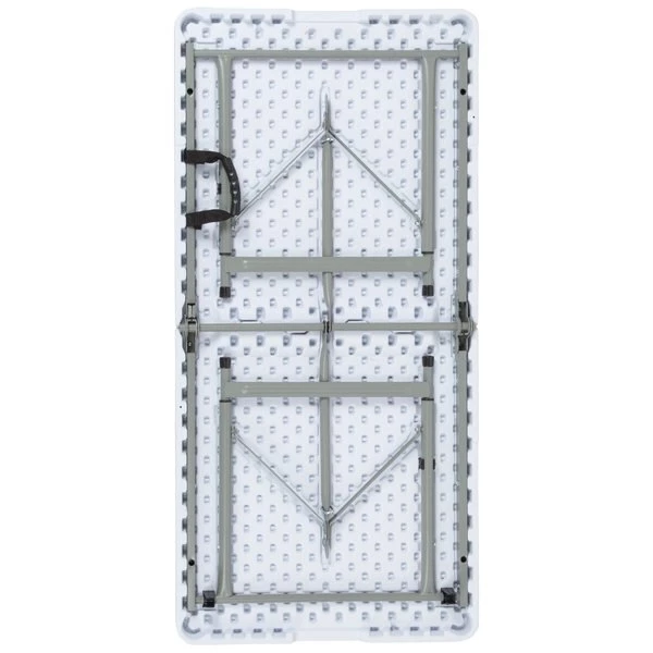 Flash Furniture Rectangle Folding Table, 23.5" W, 48" L, 29.5" H, Plastic Top, White - Image 6