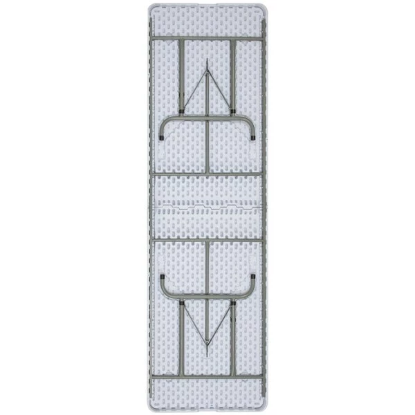 Flash Furniture Rectangle Folding Table, 29" W, 96" L, 34" H, Plastic Top, White - Image 9