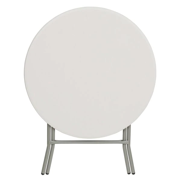 Flash Furniture Round Folding Table, 31.5" W, 31.5" L, 30.25" H, Plastic Top, White - Image 10