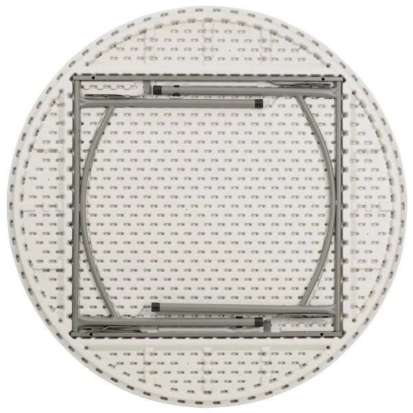 Flash Furniture Round Folding Table, 60" W, 60" L, 29" H, Plastic Top, White - Image 8