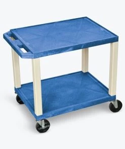 Luxor AV Cart, 2 Shelf, Electric, Putty Legs, 26"H