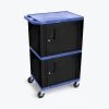 Luxor Tuffy AV Cart with Double Cabinet, 42"H