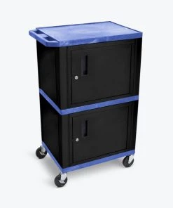 Luxor Tuffy AV Cart with Double Cabinet, 42"H