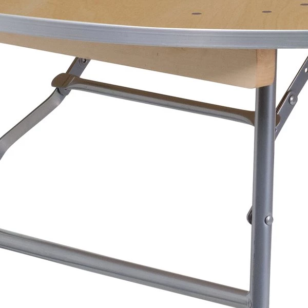 Flash Furniture Round Folding Table, 48" W, 48" L, 30" H, Wood Top, Wood Grain - Image 10