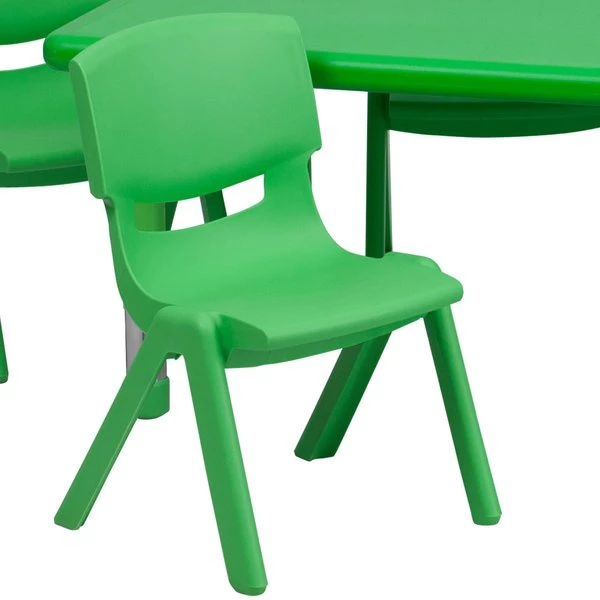 Flash Furniture Rectangle Activity Table, 24" X 48" X 23.75", Plastic Top, Green - Image 6