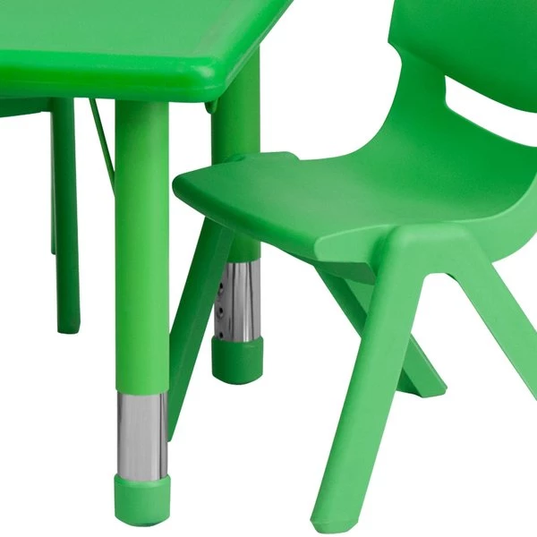 Flash Furniture Rectangle Activity Table, 24" X 48" X 23.75", Plastic Top, Green - Image 10