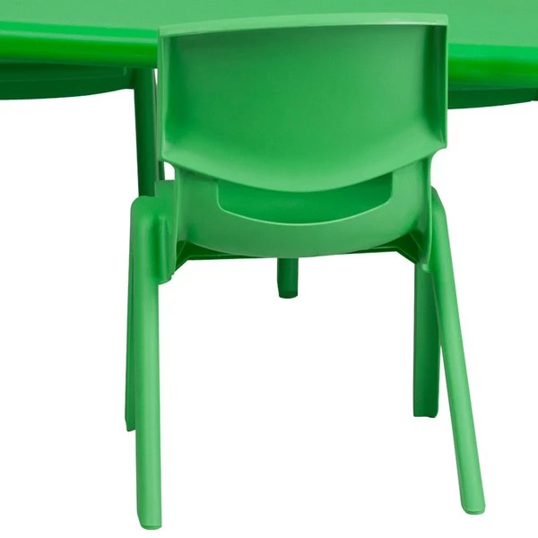 Flash Furniture Rectangle Activity Table, 24" X 48" X 23.75", Plastic Top, Green - Image 3