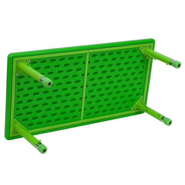 Flash Furniture Rectangle Activity Table, 24" X 48" X 23.75", Plastic Top, Green - Image 9