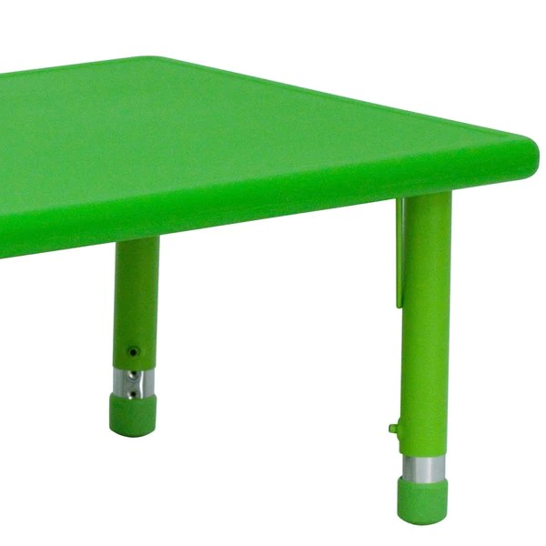 Flash Furniture Rectangle Activity Table, 24" X 48" X 23.75", Plastic Top, Green - Image 10
