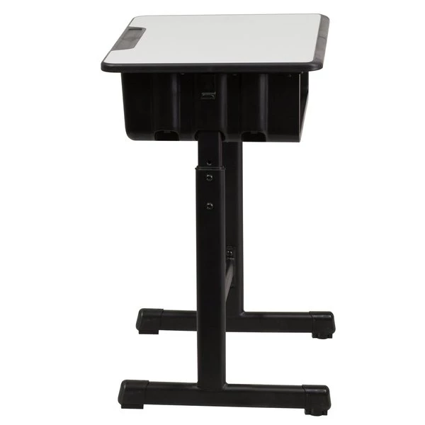 Flash Furniture Student Desk, 17-3/4" D, 23.5" W, 28-1/4" to 31-1/2" H, Grey, Steel, Table Top: Laminate - Image 8