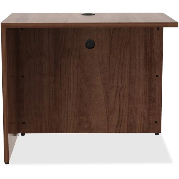 Lorell Desk Return, 24" D, 35" W, 29-1/2" H, Walnut, 3mm PVC (Edge), Metal - Image 3
