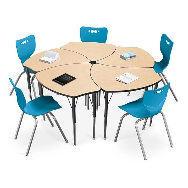 Balt Student Desk, 27 1/4 in D, 28 3/4 in W, Fusion Maple, Black - Image 8