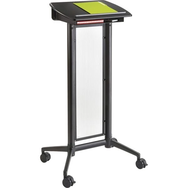 Safco Lectern, Steel/Polycarbonate, Black - Image 3